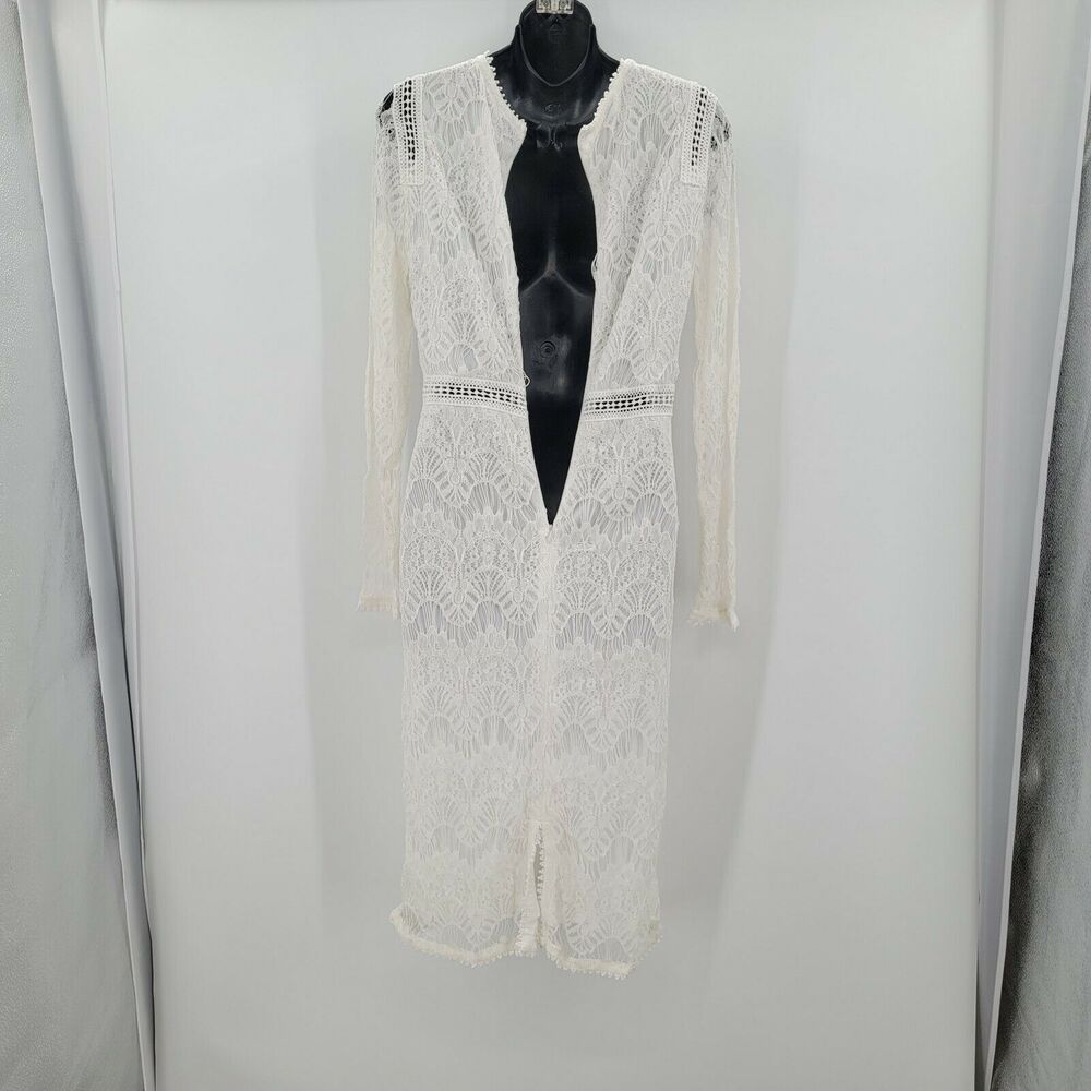 Love by Design Long Sleeve Lace Lined Midi Dress - Picture 7 of 8
